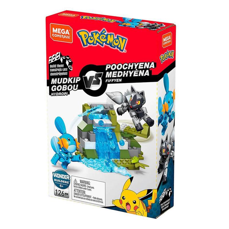 Pokemon Mudkip vs Poochyena - Mega Construx - Mattel GKY93 - DYF09